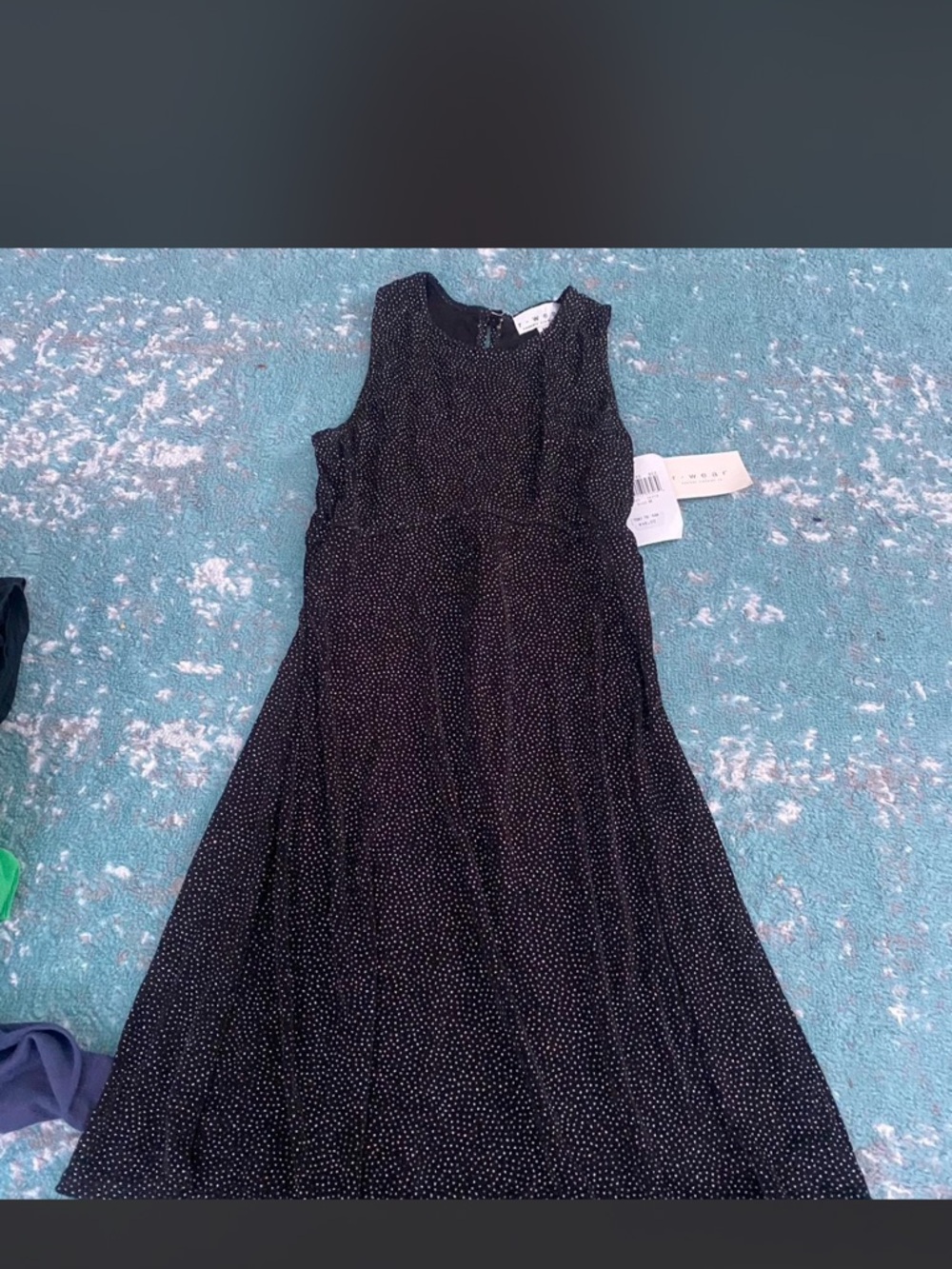 Rampage Y2K Sleeveless Black Polka Dot Fit & Flare Dress